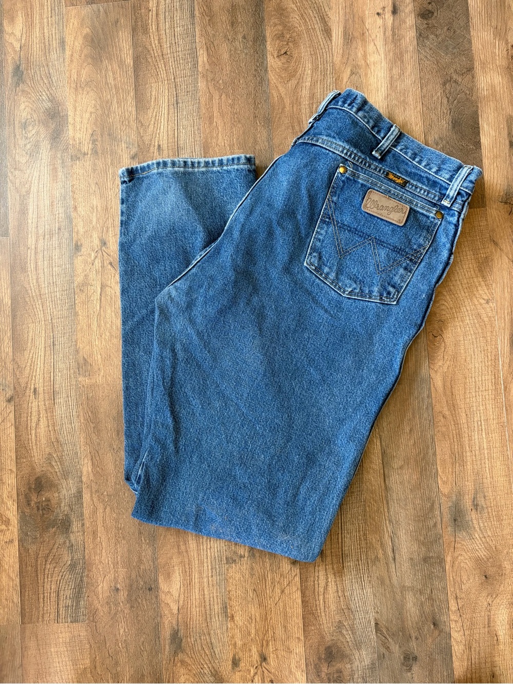 Wrangler Men’s George Strait Cowboy Cut Blue Denim Jeans 40x34